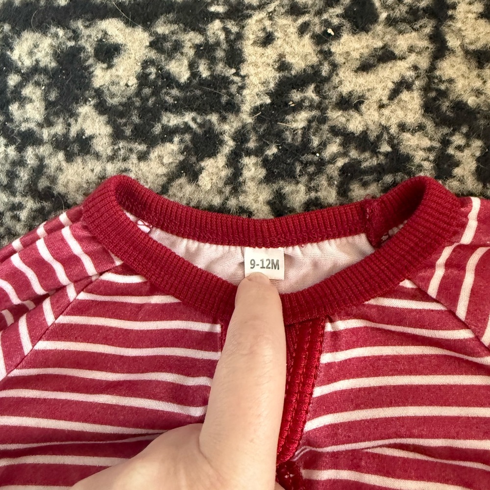 Striped Red Kids Shirt - Picture 3 of 3